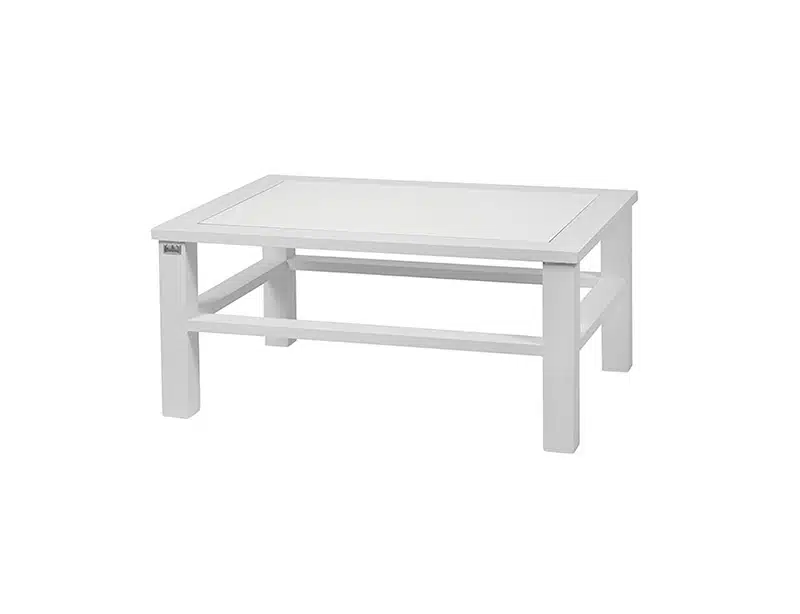 Mesa de centro blanca minimalista - Modelo Olimpia central diseño contemporáneo y funcional, perfecta para salones modernos o áreas de recepción