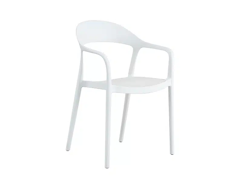 Silla blanca con respaldo